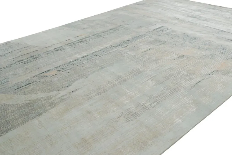Pamono Abstract Rug with Gray and Blue Geometric Patterns from R&K Principal Jahanshah Nazmiyal> Carpets & Textiles|Carpets & Textiles
