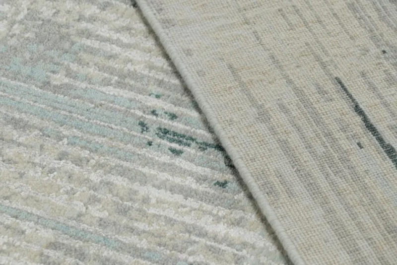 Pamono Abstract Rug with Gray and Blue Geometric Patterns from R&K Principal Jahanshah Nazmiyal> Carpets & Textiles|Carpets & Textiles