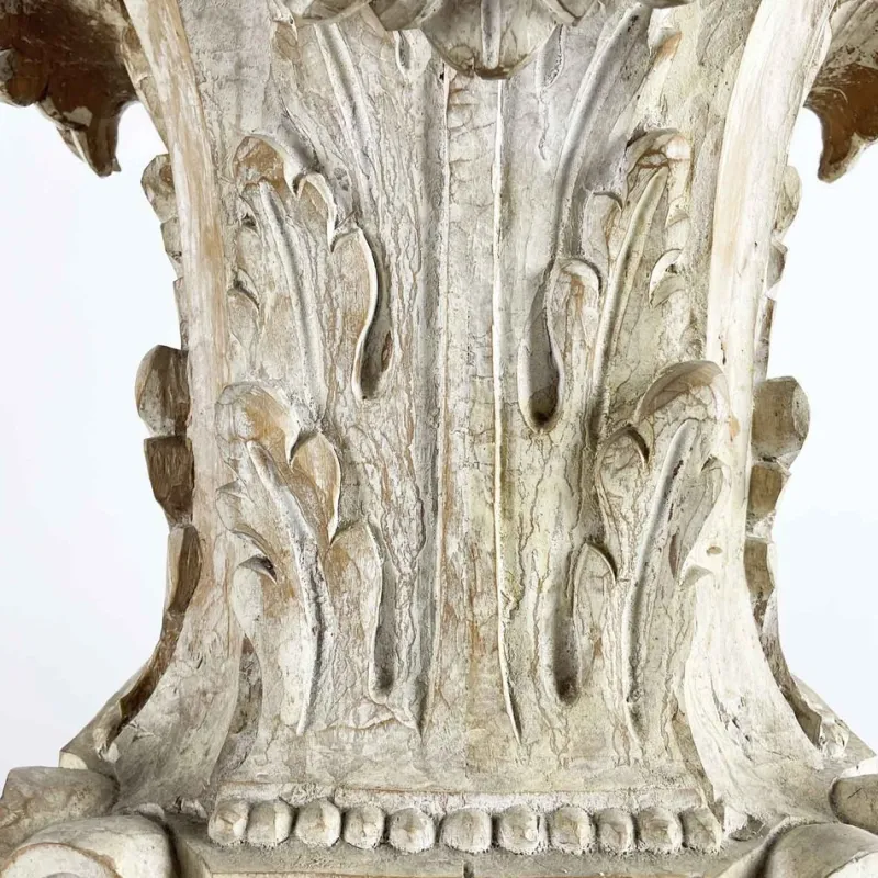 Discount Pamono Acanthus Leaf Carved Capitals, 1900, Set of 2