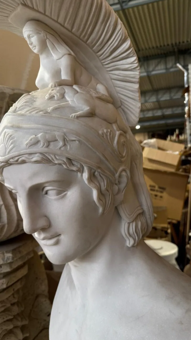 Sale Pamono Achilles Bust Sculpture, 20th Century, Marble