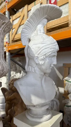 Sale Pamono Achilles Bust Sculpture, 20th Century, Marble
