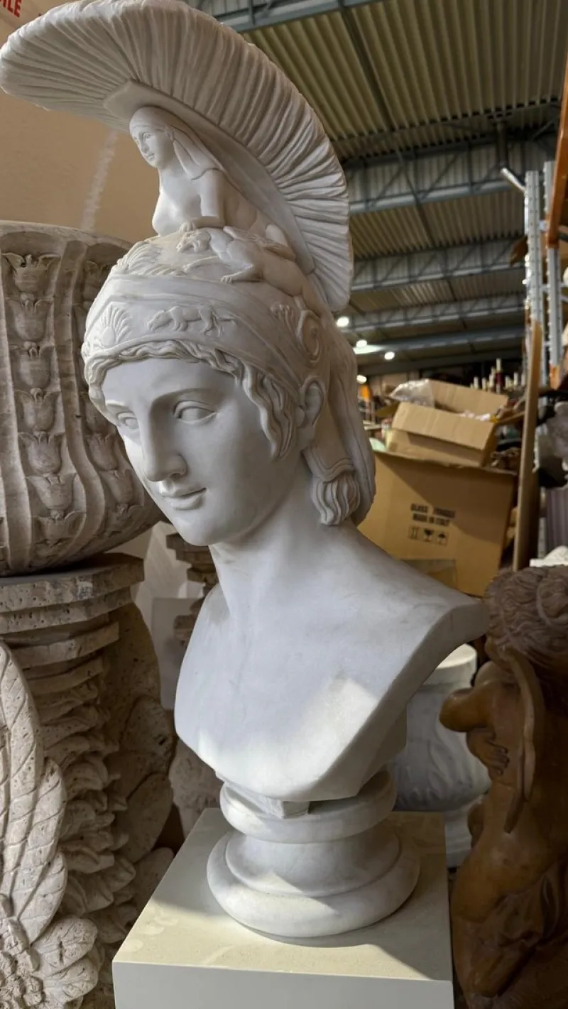 Sale Pamono Achilles Bust Sculpture, 20th Century, Marble