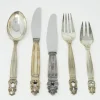 Online Pamono Acorn Cutlery in Sterling Silver by Johan Rohde for Georg Jensen, Set of 5