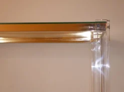 Pamono Acrylic Glass, Acrylic & Brass Glass Shelf><noscript><img width=