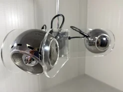 Pamono Acrylic Glass Hanging Lamp in the style of Gino Sarfatti, 1970s><noscript><img width=