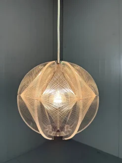 Pamono Acrylic Glass Hanging Lamp attributed to Paul Secon for Sompex, 1960s><noscript><img width=