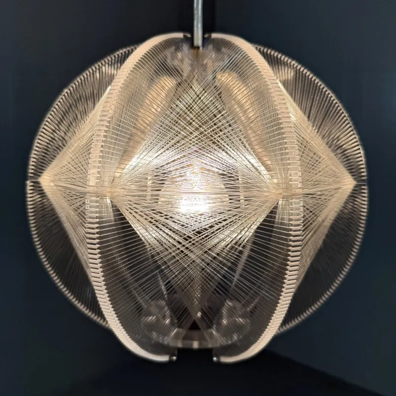 Pamono Acrylic Glass Hanging Lamp attributed to Paul Secon for Sompex, 1960s> Ceiling Lights