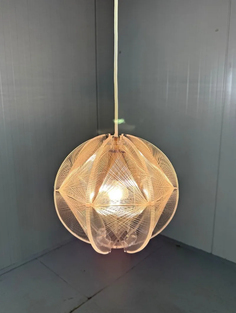 Pamono Acrylic Glass Hanging Lamp attributed to Paul Secon for Sompex, 1960s> Ceiling Lights