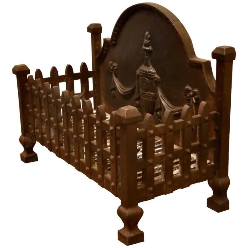 New Pamono Adams Style Free Standing Fire Basket, 1890