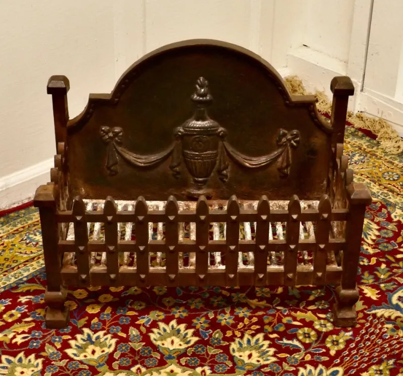 New Pamono Adams Style Free Standing Fire Basket, 1890