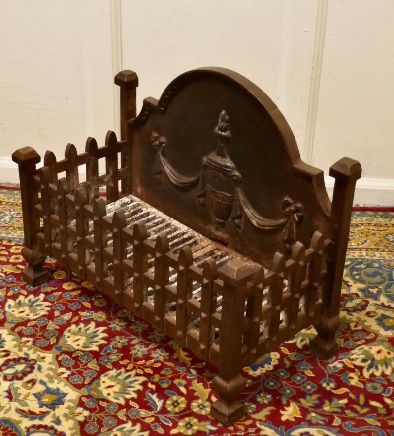 New Pamono Adams Style Free Standing Fire Basket, 1890