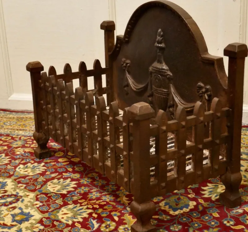 New Pamono Adams Style Free Standing Fire Basket, 1890