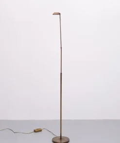 Pamono Adjustable Bronze Halogen Floor Lamp by Ben Demmers, 1980s><noscript><img width=