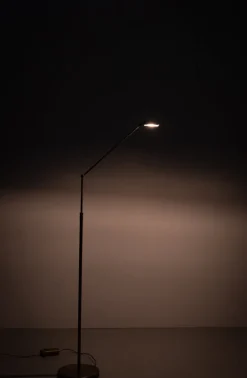 Pamono Adjustable Bronze Halogen Floor Lamp by Ben Demmers, 1980s><noscript><img width=