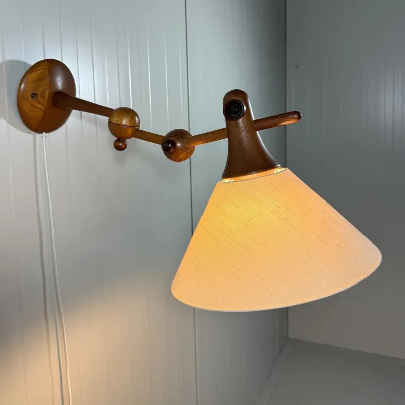 Hot Pamono Adjustable Teak Wall Lamp from Dyrlund, Denmark, 1960s