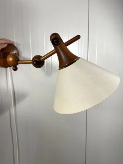Hot Pamono Adjustable Teak Wall Lamp from Dyrlund, Denmark, 1960s