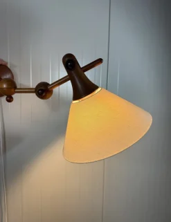 Hot Pamono Adjustable Teak Wall Lamp from Dyrlund, Denmark, 1960s