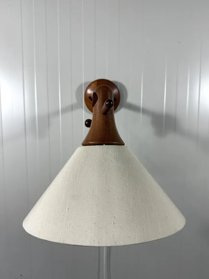 Hot Pamono Adjustable Teak Wall Lamp from Dyrlund, Denmark, 1960s