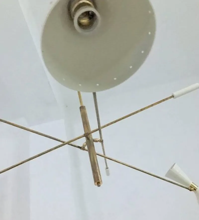 Pamono Adjustable Three-Arm Chandelier by Silvio Piattelli> Ceiling Lights