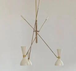 Pamono Adjustable Three-Arm Chandelier by Silvio Piattelli><noscript><img width=