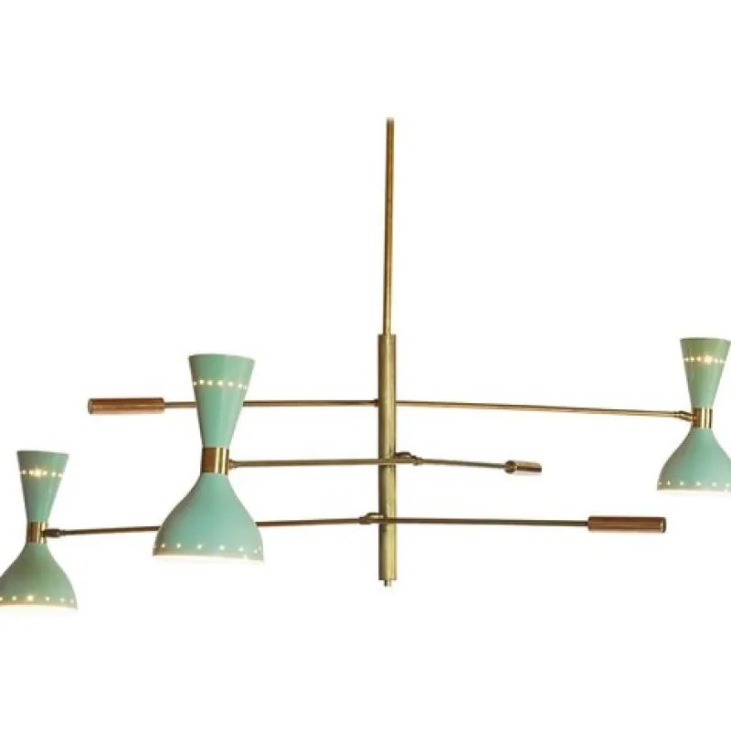 Discount Pamono Adjustable Three-Arm Chandelier by Silvio Piattelli