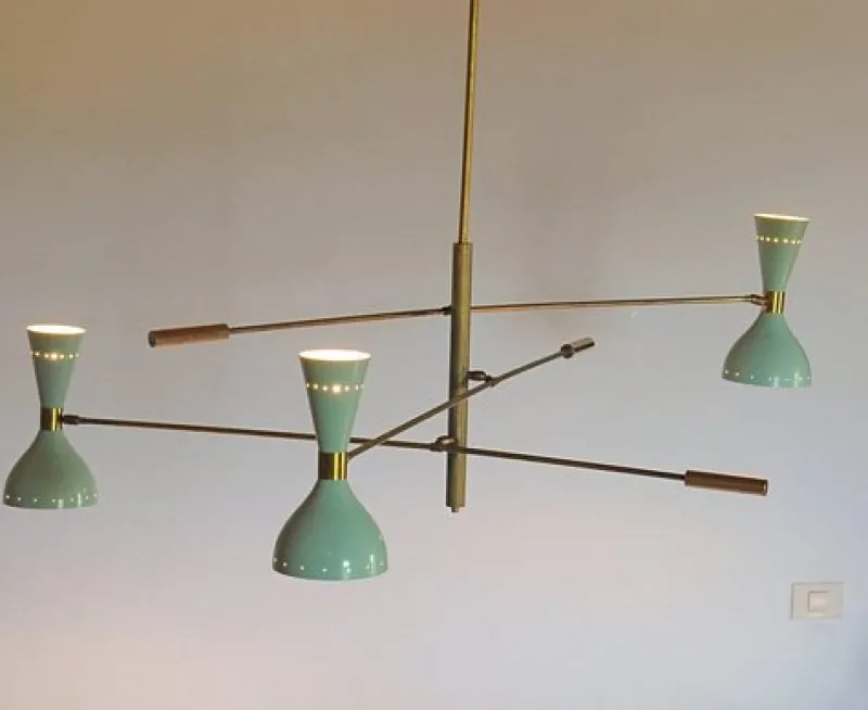 Discount Pamono Adjustable Three-Arm Chandelier by Silvio Piattelli