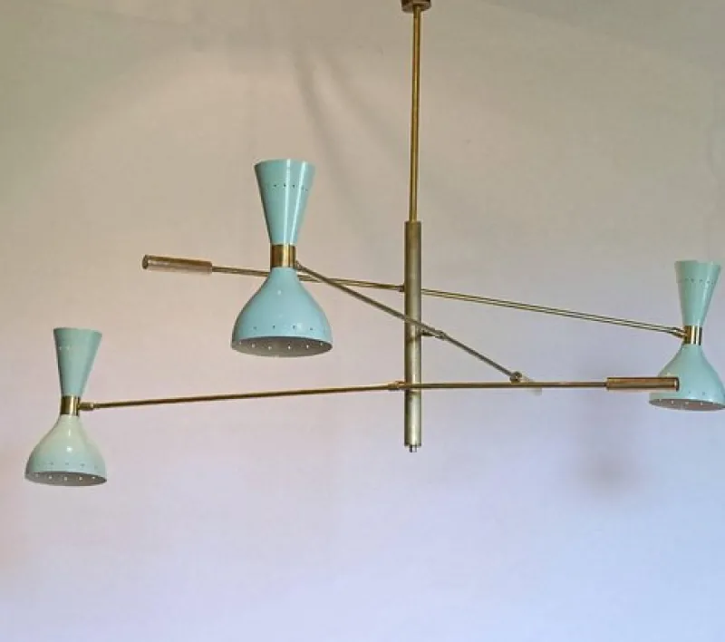 Discount Pamono Adjustable Three-Arm Chandelier by Silvio Piattelli