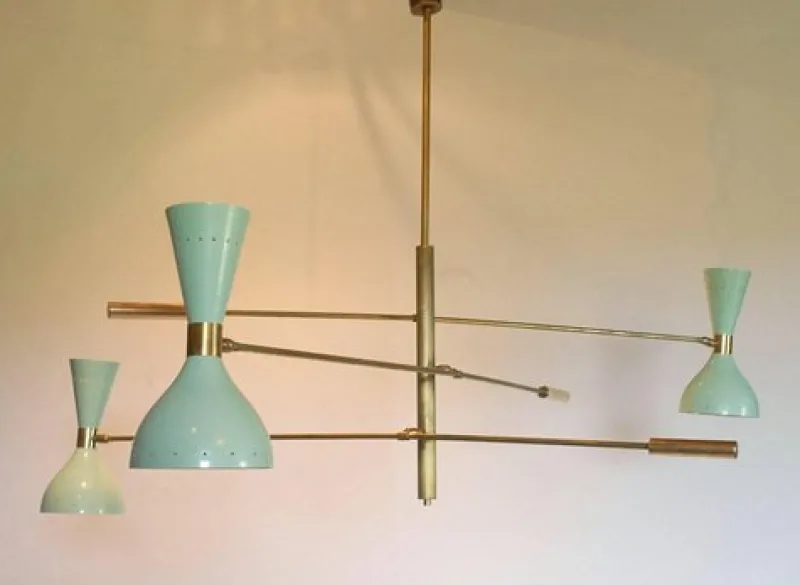 Discount Pamono Adjustable Three-Arm Chandelier by Silvio Piattelli