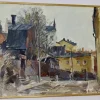 Pamono Adrian Van Arkel, Stockholm City Scene, 1960s, Oil on Canvas, Framed> Mid-Century
