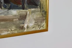 Pamono Adrian Van Arkel, Stockholm City Scene, 1960s, Oil on Canvas, Framed><noscript><img width=