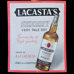 Clearance Pamono Advertising Cardboard from Lacastas Sherry, 1920s