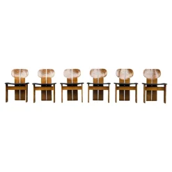 Pamono Africa Dining Chairs by Tobia & Afra Scarpa for Maxalto, 1976, Set of 6> Side Chairs & Dining Chairs