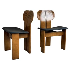 Pamono Africa Dining Chairs by Tobia & Afra Scarpa for Maxalto, 1976, Set of 6><noscript><img width=