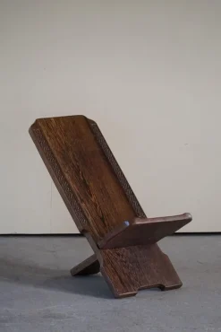 Clearance Pamono African Tribal Hand Carved Folding Palaver Chair, 1960s