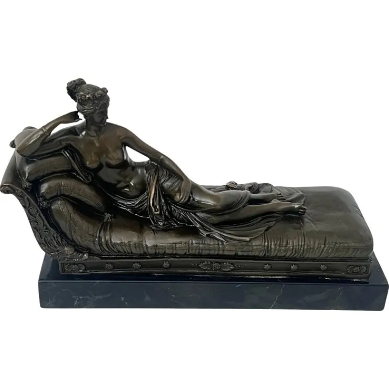 Discount Pamono After A. Canova, P. Bonaparte as Venus Victrix, Paris, 1900s, Bronze Sculpture