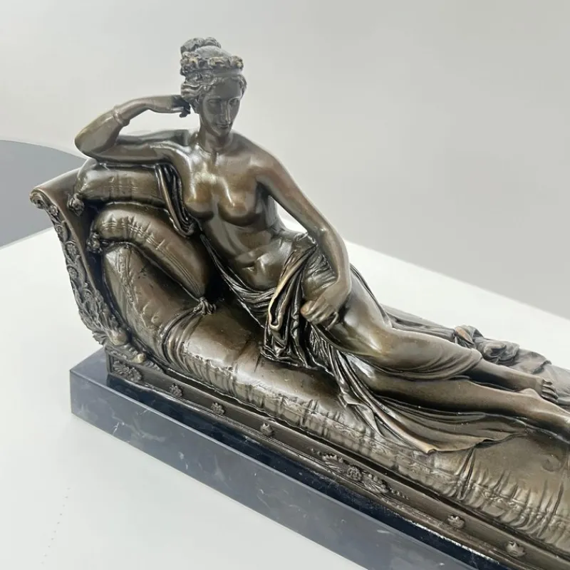 Discount Pamono After A. Canova, P. Bonaparte as Venus Victrix, Paris, 1900s, Bronze Sculpture