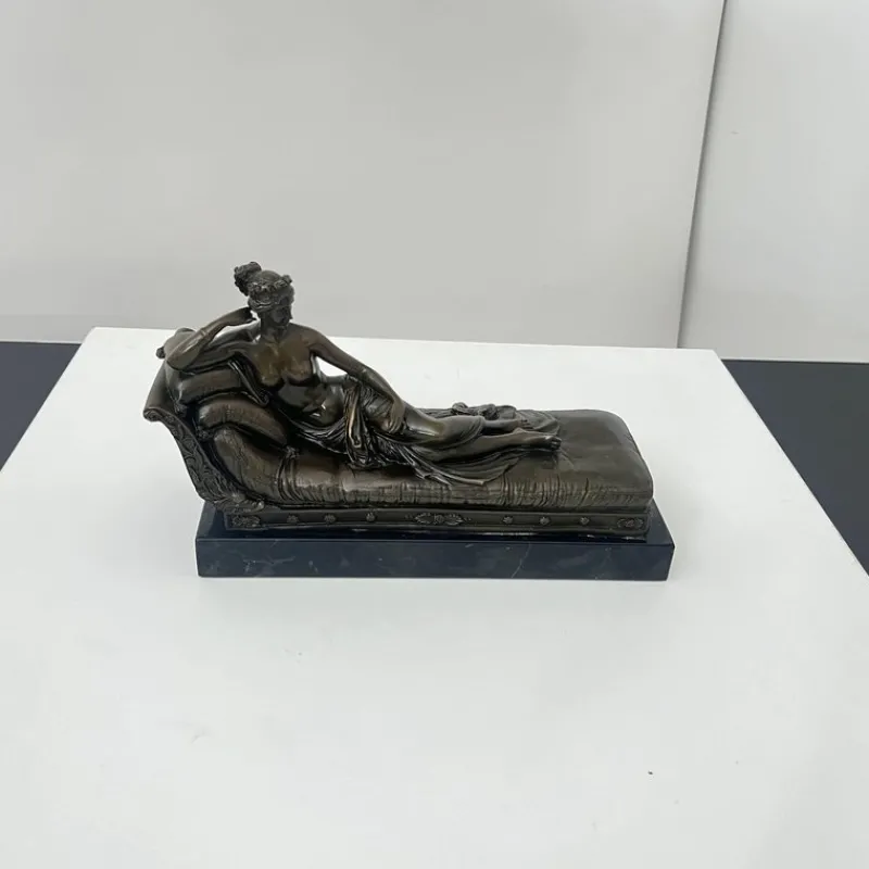 Discount Pamono After A. Canova, P. Bonaparte as Venus Victrix, Paris, 1900s, Bronze Sculpture