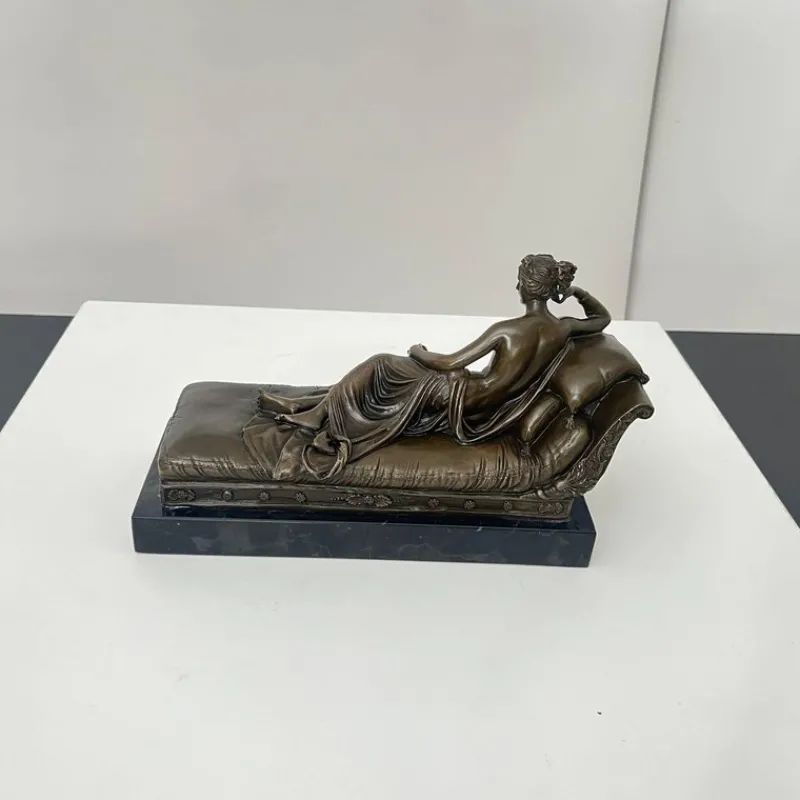 Discount Pamono After A. Canova, P. Bonaparte as Venus Victrix, Paris, 1900s, Bronze Sculpture