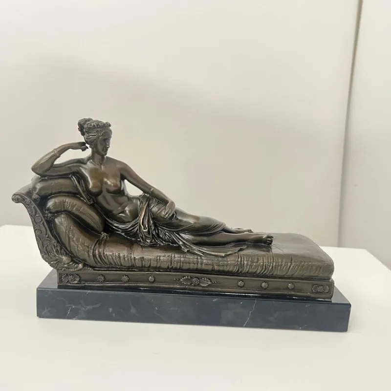 Discount Pamono After A. Canova, P. Bonaparte as Venus Victrix, Paris, 1900s, Bronze Sculpture