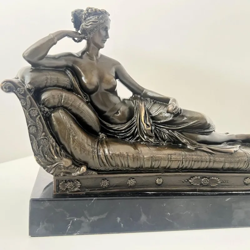 Discount Pamono After A. Canova, P. Bonaparte as Venus Victrix, Paris, 1900s, Bronze Sculpture