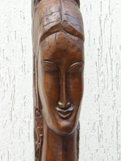 Pamono After Amedeo Modigliani, Tête de Femme, Bronze Sculpture><noscript><img width=