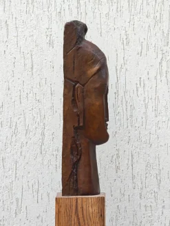 Pamono After Amedeo Modigliani, Tête de Femme, Bronze Sculpture><noscript><img width=