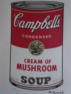 Clearance Pamono After Andy Warhol, Campbell's Condensed Cream of Mushroom, Granolithograph