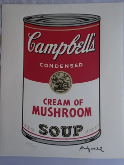 Clearance Pamono After Andy Warhol, Campbell's Condensed Cream of Mushroom, Granolithograph