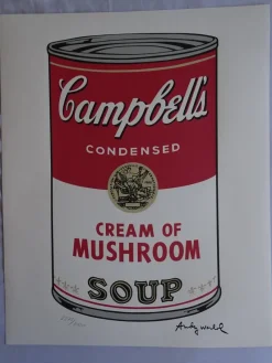 Clearance Pamono After Andy Warhol, Campbell's Condensed Cream of Mushroom, Granolithograph