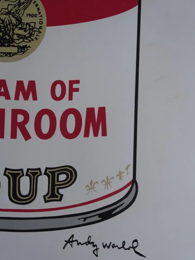 Clearance Pamono After Andy Warhol, Campbell's Condensed Cream of Mushroom, Granolithograph