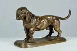 Pamono After Antoine-Louis Barye, Dachshund, 1800s, Bronze> Classical