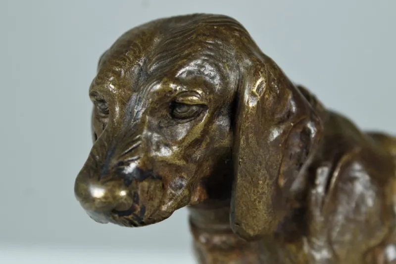 Pamono After Antoine-Louis Barye, Dachshund, 1800s, Bronze> Classical