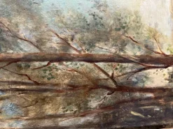 Online Pamono After Barbizon, Shepherd and His Flock in the Forest, 19th Century, Painting on Panel, Framed