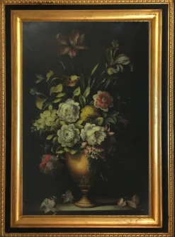Pamono After Bosschaert, Flowers Still Life, 2008, Oil on Canvas, Framed> Old Masters